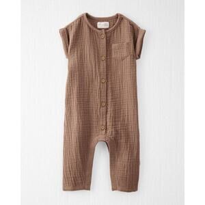 NWT Little Planet by Carter's Organic Baby Gauze Nutmeg Jumpsuit - Newborn